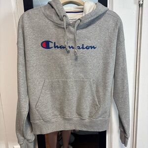 Champion Heather Gray Pullover Hoodie